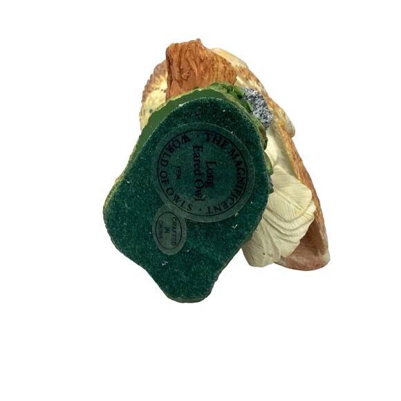 The Franklin Mint Long Eared Owl Vintage Resin Figurine - Picture 7 of 7